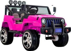 dvivietis elektromobilis - Lean Cars dvivietis vaikiškas elektromobilis Jeep S2388, rožinis (Pink) - 1 nuotrauka