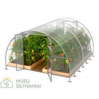 Šiltnamis Agronomas XL (3.5 pločio): Danga - 6mm, ilgis - 4m