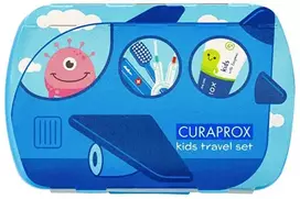 Curaprox Kids Travel Set - dantų priežiūros rinkinys 6–12 metų vaikams (Mėlynas)