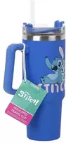 Paladone Stitch kelioninis puodelis su šiaudeliu, Mėlynas (Blue), 900 ml