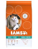 hairball - IAMS Cat Adult All Breeds Hairball Control Chicken 10 kg - 1 nuotrauka