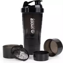 Ecarla Gertuvė Shaker Sportinis su sieteliu, 500 ml, Juodas (Black)