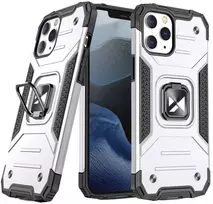 iphone magnetinis laikiklis - Wozinsky "Ring Armor Dėklas iPhone 13 Pro Max" Sidabrinis (Silver) - 1 nuotrauka