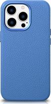 iCarer "Litchi Premium Leather Case for iPhone 14 Pro Max" Šviesiai Mėlynas (Light Blue)