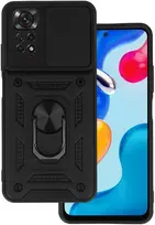 Topt Slide Camera Armor Dėklas skirtas Xiaomi Redmi Note 11/Note 11S Juodas (Black)
