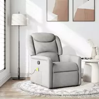 Fotelis vidaXL Atlošiamas masažinis krėslas, pilkas (Gray)