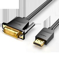 3m hdmi kabelis - Vention HDMI į DVI kabelis 3m ABFBI Juodas (Black) - 1 nuotrauka