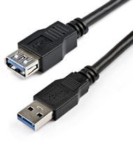 usb extension cable 2 m - StarTech USB 3.0 Extension Cable A to A 2 m Juodas (Black) - 1 nuotrauka