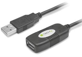 active usb extension cable - Techly Active Extension Cable USB M / USB F Black 10m - 1 nuotrauka