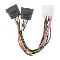4 pin molex adapter - Qoltec Adapter Molex to SATA x2 0.20m - 2 nuotrauka