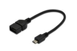 Assmann Cable USB / USB-micro Black 0.2m