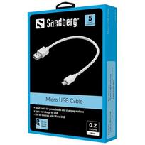 usb type b - Sandberg MicroUSB Sync/Charge Cable 0.2m - 2 nuotrauka
