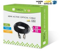 hdmi extension - Techly Fiber Optic HDMI 2.0 Extension Cable - 3 nuotrauka