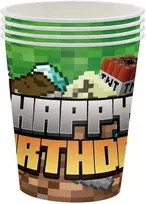 Vienkartiniai puodeliai Minecraft, 10 vnt.