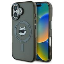 telefono deklas karl lagerfeld - Karl Lagerfeld IML Metal Choupette Head MagSafe iPhone 16 Case - Black - 1 nuotrauka