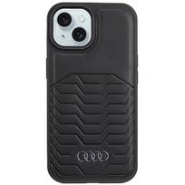 iphone 14 apple leather case magsafe - Audi Synthetic Leather Case with MagSafe for iPhone 15 Plus / 14 Plus - Black - 1 nuotrauka