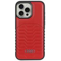 iphone 14 apple leather case magsafe - Audi Synthetic Leather case with MagSafe for iPhone 14 Pro - red - 1 nuotrauka