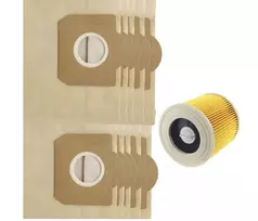 Dulkių siurblio maišų ir filtro rinkinys Karcher WD2/WD3/MV3, 10 vnt.