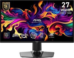 widas - MSI MAG 274QP QD-OLED 26.5", WQHD, 240Hz, Juodas (Black) - 1 nuotrauka