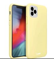 Dėkliukas LAUT iPhone 11 Pro Max, Huex, nugarėlė, silikoninis, gelsvas
