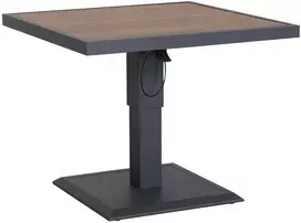 Lauko stalas PARKER, pilkas (Grey), 90 x 90 x 52-75 cm