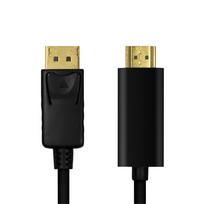 displayport 1.4 kabelis - LogiLink Displayport 1.2 To HDMI 1.4 Cable Black 5m - 2 nuotrauka