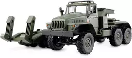 rc modeliai - Amewi Ural B36 karinis sunkvežimis 6WD su platforma 1:16 RTR žalias (Green) - 1 nuotrauka