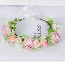 Ecarla Boho gėlių galvos juosta W103