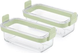air fryer glass - Lékué Air Fryer stikliniai indai, 20 cm x 9.5 cm, 2 vnt. - 1 nuotrauka