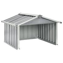 vidaXL Sodo roboto vejapjovės garažas, pilkas, 92x97x63cm, plienas