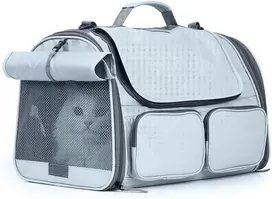 voljeras katei - Purlov Transportavimo krepšys šuniui/katėi 20940, Juodas (Black) - 1 nuotrauka
