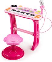 sintezatorius - Vaikiškas pianinas EcoToys su mikrofonu ir MP3, Rožinis (Pink) - 1 nuotrauka