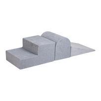 MeowBaby Minkštos laipiojimo kaladėlės vaikams, pilkos (Gray), 3 vnt.