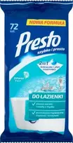 Presto Clean valomosios vonios servetėlės, 72 vnt