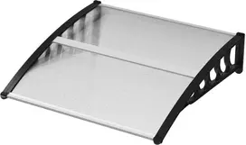 Outsunny durų stogelis, 103 x 96,5 x 27 cm, juodas (Black)