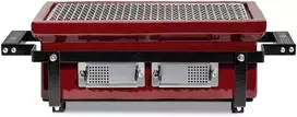 kamado bono hibachi - Kamado BONO Hibachi EVO Stalo grilis, raudonas (Red) - 1 nuotrauka
