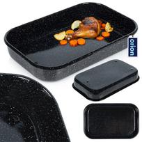 Orion 123787 emaliuota kepimo skarda, 42 x 27 x 7 cm, 6 l, juoda (Black)
