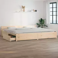 vidaXL Lovos rėmas su stalčiais, 200x200 cm