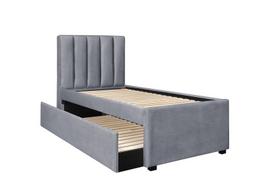 Lova Halmar Russo, 90x200 cm, pilka (Grey), su grotelėmis