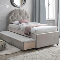ciuziniai 90 x200 - Lova Home4you LARA Harmony Uno, 90x200 cm, šampano (Champagne), su čiužiniu - 1 nuotrauka