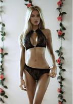 Seksualūs apatiniai dviejų daliu, M L, juodi