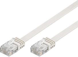 Goobay Cat 6 U/UTP plokščias RJ45 tinklo kabelis 7m Baltas (White)