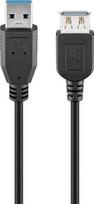 usb 3.0 extension - Goobay USB 3.0 SuperSpeed prailginimo kabelis, 5 m, Juodas (Black) - 1 nuotrauka