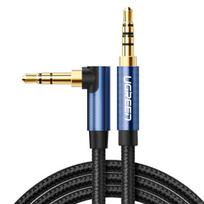 audio kabelis 2 5mm - Ugreen AV112 Garso Kabelis AUX Kampinis Mini Lizdas 3.5 mm, 2 m, Mėlynas (Blue) - 1 nuotrauka