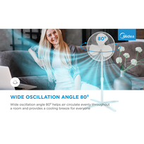 3 ventiliatoriai - Midea FS40-20M - 5 nuotrauka
