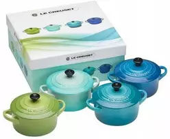 puodu rinkinys - Le Creuset akmens indų rinkinys, 4 vnt. 10x5cm vandenyno (Ocean) - 1 nuotrauka