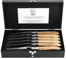peilis steikui - Forged Luxury Oak Wood Steiko peilių rinkinys, 6 vnt. - 1 nuotrauka