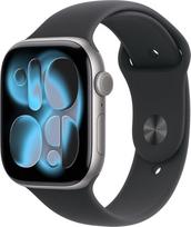 apple watch series 11 46mm space grey - Apple Watch Series 11 46mm Kosminė Pilka (Space Gray) / Juodas (Black) Sportinis Dirželis - M/L - 1 nuotrauka