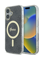 iphone 166 - Guess IML 4G MagSafe dėklas Apple iPhone 16 - Juodas (Black) - 1 nuotrauka