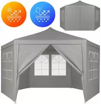 Komercinė sodo paviljono palapinė MultiGarden PAW-2X2X2-W-GY, 2x2x2 m, pilka (Grey)